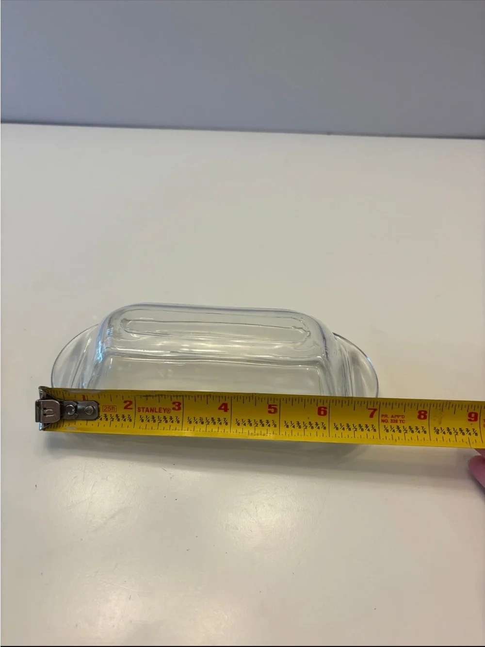 Clear Glass Covered Butter Dish